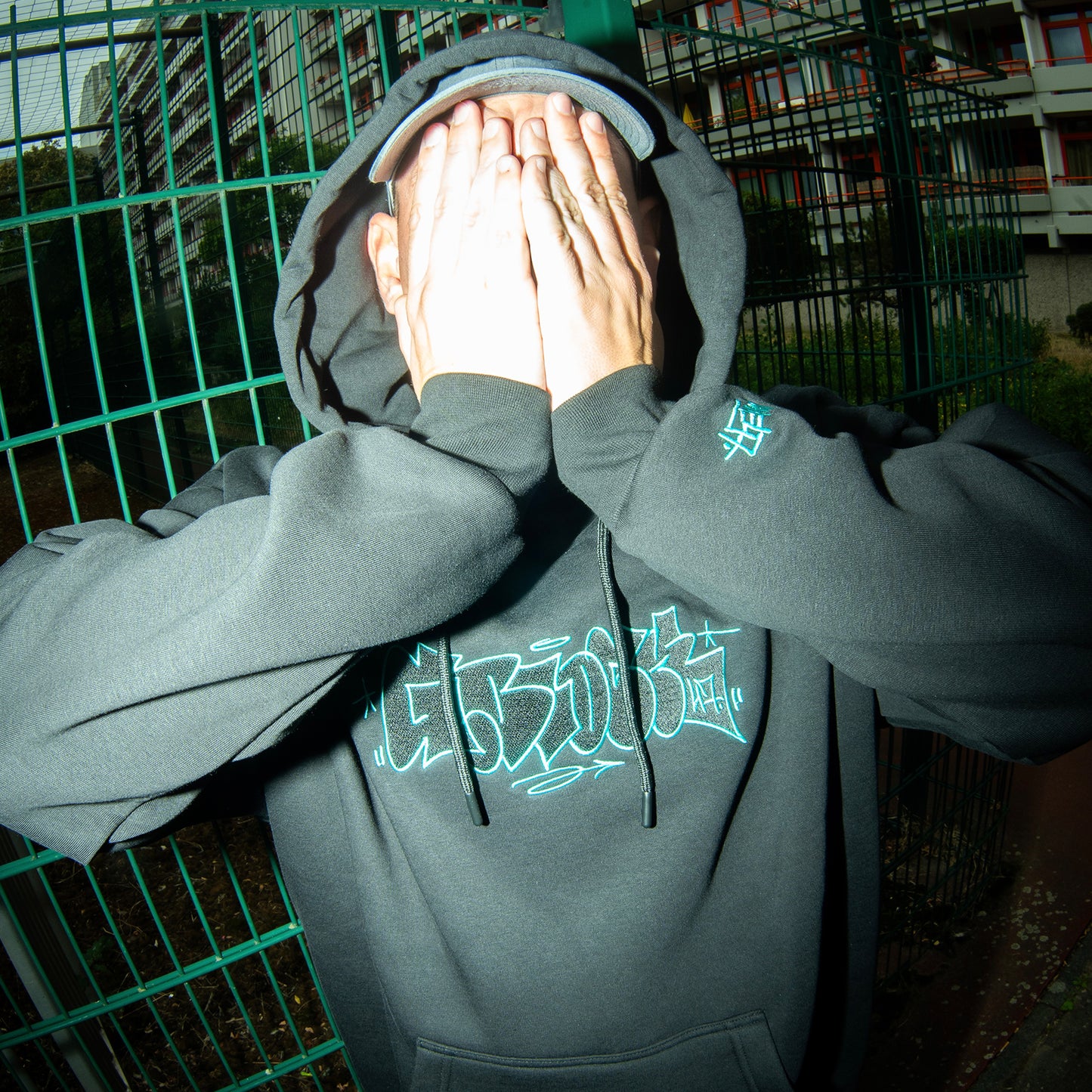 G-BLOCK T-UP HOODIE - SCHWARZ