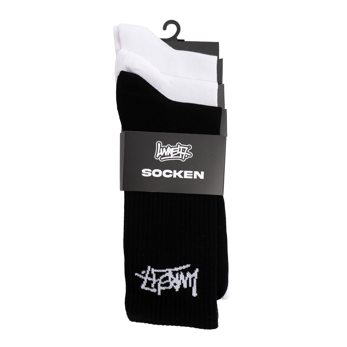 3ER PACK SOCKEN - WEISS/SCHWARZ