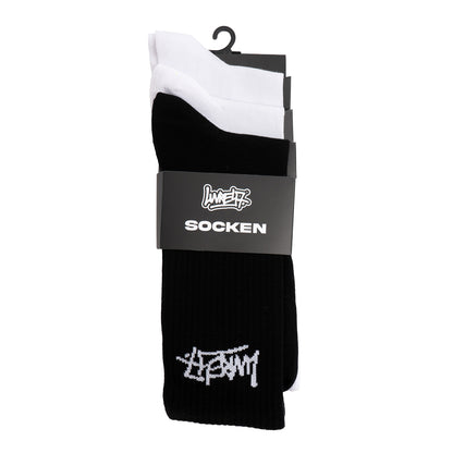 3ER PACK SOCKEN - WEISS/SCHWARZ